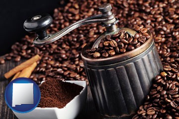 coffee mill with New Mexico icon