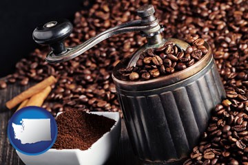 coffee mill with Washington icon
